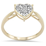 <span>DIAMOND CLOSEOUT! </span>.09ct G SI 14K Yellow Gold Diamond Heart Shaped Ring Size 6.5