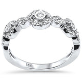 .33ct G SI 14K White Gold Diamond Fashion Band Ring Size 6.5