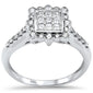 <span style="color:purple">SPECIAL!</span> .48ct G SI 14K White Gold Diamond Princess & Round Cut Diamond Ring Size 6.5