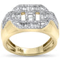 <span>DIAMOND  CLOSEOUT! </span> 1.29ct G SI 14K Yellow Gold Diamond Round & Baguette Engagement Ring Size 6.5
