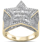 <span>DIAMOND  CLOSEOUT! </span> 2.08ct G SI 14K Yellow Gold Diamond Round & Baguette Engagement Ring Size 6.5