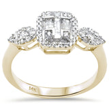 <span>DIAMOND CLOSEOUT! </span> .43ct G SI 14K Yellow Gold Diamond Round & Baguette Engagement Ring