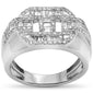 <span>DIAMOND  CLOSEOUT! </span>1.20ct G SI 10K White Gold Diamond Round & Baguette Engagement Ring Size 10