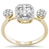<span>DIAMOND CLOSEOUT! </span>.38ct G SI 14K Yellow Gold Diamond Round & Baguette Diamond Engagement Ring