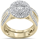 .99ct G SI 14K Yellow Gold Diamond Engagement Ring Bridal Set Size 6.5