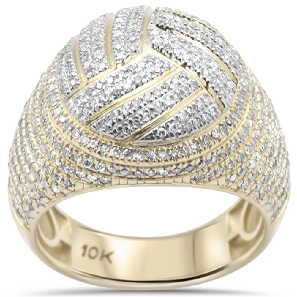 <span>DIAMOND  CLOSEOUT! </span>1.30ct G SI 10K Yellow Gold Round Shaped Men's Ring