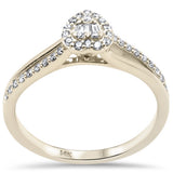 .21ct G SI 14K Yellow Gold Round & Baguette Diamond Engagement Ring