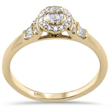 .22ct G SI 14K Yellow Gold Round & Baguette Diamond Engagement Ring