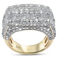 <span>DIAMOND  CLOSEOUT! </span> 5.61ct G SI 14K Yellow Gold Round & Baguette Diamond Men's Ring Band