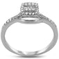 <span style="color:purple">SPECIAL!</span> .21ct G SI 14K White Gold Round & Baguette Diamond Engagement Ring