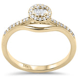 <span style="color:purple">SPECIAL!</span> .19ct G SI 14K Yellow Gold Round & Baguette Diamond Engagement Ring