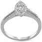 <span style="color:purple">SPECIAL!</span> .24ct G SI 14K White Gold Round & Baguette Diamond Engagement Ring