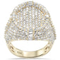 <span>DIAMOND  CLOSEOUT! </span> 5.74ct G SI 10K Yellow Gold Round & Baguette Diamond Men's Ring Band