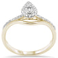 .21ct G SI 14K Yellow Gold Round & Baguette Diamond Engagement Ring
