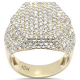 <span>DIAMOND CLOSEOUT! </span> 4.49ct G SI 10K Yellow Gold Hip Hop Men's Ring