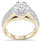 <span>DIAMOND  CLOSEOUT! </span>.83ct G SI 10K Yellow Gold Round & Baguette Diamond Men's Ring Band