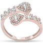 <span style="color:purple">SPECIAL!</span> .48ct G SI 10K Rose Gold Round & Baguette Diamond Heart Ring