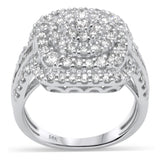 <span>DIAMOND CLOSEOUT! </span>1.97ct G SI 14K White Gold Round & Baguette Diamond Women's Ring Size 6.5