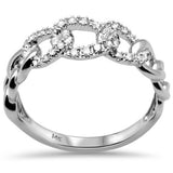 .16ct G SI 14K White Gold Cuban Style Diamond Ring Size 6.5