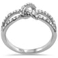 <span>DIAMOND CLOSEOUT! </span>.33ct G SI 14K White Gold Diamond Love Knot Style Ring Size 6.5