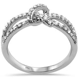 .33ct G SI 14K White Gold Diamond Love Knot Style Ring Size 6.5