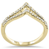 .25ct G SI 14K Yellow Gold V Shaped Ring