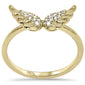 <span style="color:purple">SPECIAL!</span> .10ct G SI 14K Yellow Gold Angel Wings Diamond Ring Size 6.5