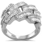 <span style="color:purple">SPECIAL!</span> 1.32ct G SI 14K White Gold Round & Baguette Diamond Men's Ring size 10