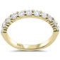 <span style="color:purple">SPECIAL!</span> 1.06ct G SI 14K Yellow Gold Women's Round Diamond Half Eternity Band Ring Size 6.5