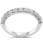 <span style="color:purple">SPECIAL!</span>.80ct G SI 14K White Gold Women's Round Diamond Half Eternity Band Ring Size 6.5