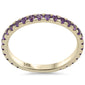 .59ct G SI 14K Yellow Gold Women's Natural Amethyst Gemstone Ring Stacklable Band Size 7