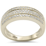 <span>DIAMOND CLOSEOUT! </span>.34ct G SI 10K Yellow Gold Women's Diamond Ring Band Size 6.5