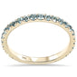 .76ct G SI 14K Yellow Gold Natural Aquamarine Gemstone Ring Stackable Band Size 6.5