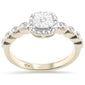 .16ct G SI 10K Yellow Gold Diamond Miracle Illusion Setting Engagement Ring Size 6.5