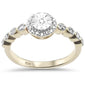 .15ct G SI 10K Yellow GoldDiamond Round Shaped Miracle Illusion Setting Engagement Ring