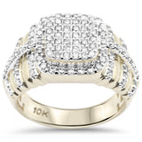 <span>DIAMOND  CLOSEOUT! </span> 1.37ct G SI 10K Yellow Gold Men's Diamond Ring Band