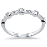 <span style="color:purple">SPECIAL!</span> .20ct G SI 14K White Gold Women's Diamond Ring Band