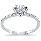 <span>DIAMOND CLOSEOUT! </span>.22ct G SI 14K White Gold Heart Shaped Diamond Engagement Ring Size 7