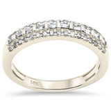 .40ct G SI 14K Yellow Gold Round & Baguette Diamond Ring Band Size 7