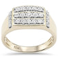<span>DIAMOND  CLOSEOUT! </span> .15ct G SI 10K Yellow Gold Men's Miracle Illusion Diamond Ring Band Size 10