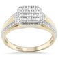 <span>DIAMOND  CLOSEOUT! </span> .43ct G SI 10K Yellow Gold Round & Baguette Men's Diamond Ring Size 10