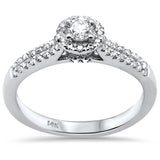 .47ct G SI 14K White Gold Round Diamond Engagement Ring Size 7