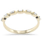.09ct G SI 14K Yellow Gold Baguette Diamond Stone Ring Band Size 6.5