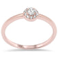 <span>DIAMOND CLOSEOUT! </span>.16ct G SI 14K Rose Gold Diamond Round Halo Ring Size 6.5