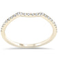 .13ct G SI 14K Yellow Gold Diamond Curved Ladies Band Size 6.5