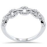 .18ct G SI 14K White Gold Diamond Link Ladies Ring Size 6.5