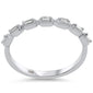 .08ct G SI 14K White Gold Diamond Stackable Baguette Band Size 6.5