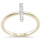 .10ct G SI 14K Yellow Gold Diamond Line Bar Ring Size 6.5