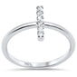 .10ct G SI 14K White Gold Diamond Line Bar Ring Size 6.5
