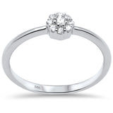 .12ct G SI 14K White Gold Diamond Cluster Flower Ring Size 6.5